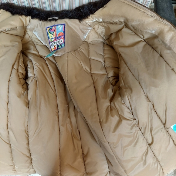 Rothschild Girl's Champagne Gold Puffer Jacket L - Picture 8 of 16